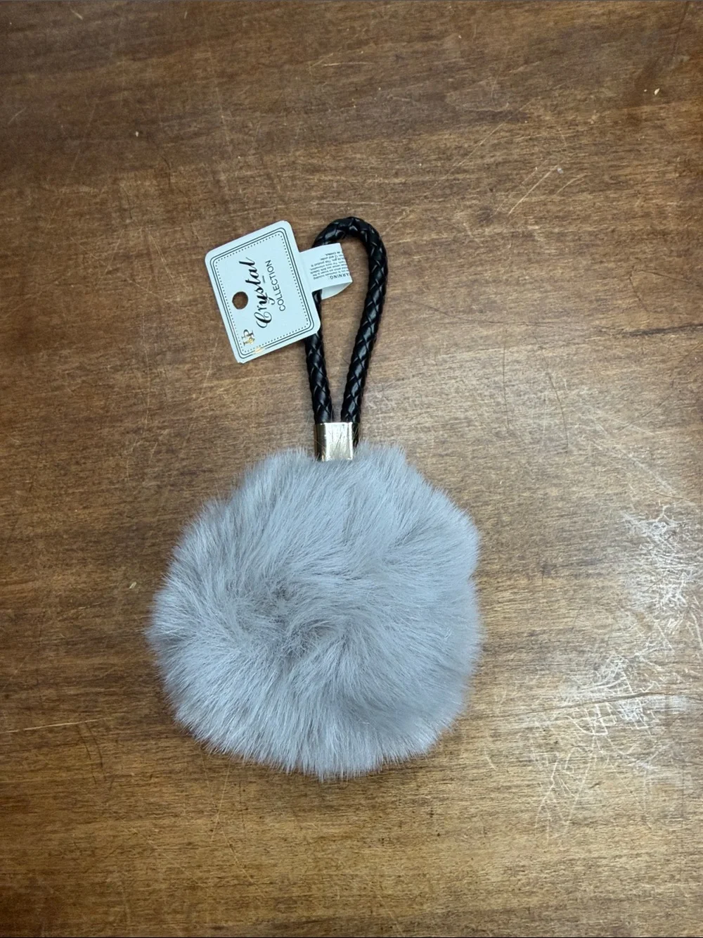 Pom Pom Bag Charm Keychain- pink blue red purple black white red coral gray